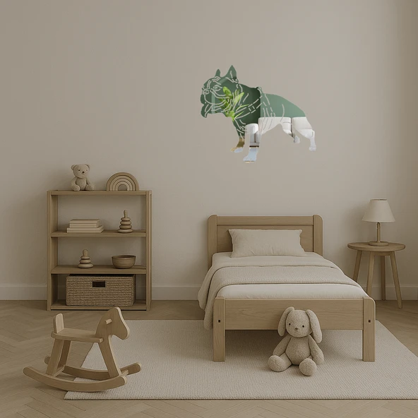 Minimalist Köpek Dekoratif Aynalı Tablo - Resim 5