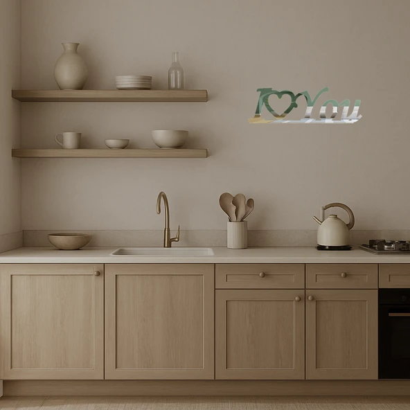 Aşk ve Kalp Motifli İç Mekan Aynalı Tablosu - Resim 3