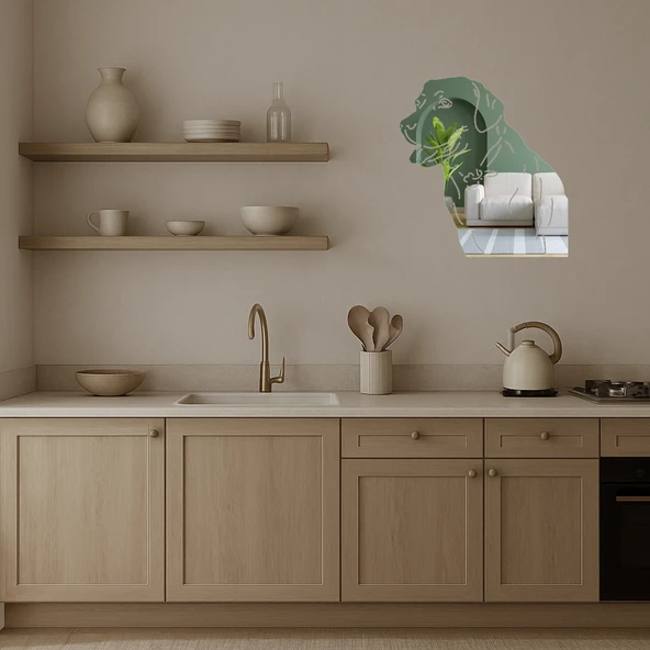 Sevimli Köpek Yüzü  Duvar Sanatı - Resim 3