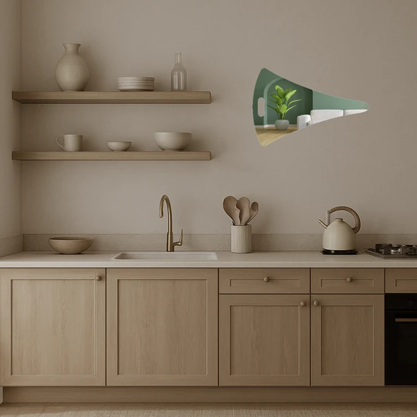 Abstrakt Görüntüler  Dekoratif Aynalı Tablo - Resim 3