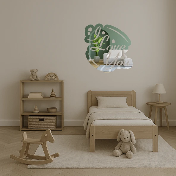 Romantik Yazılı  Aynalı Tablo - Resim 3