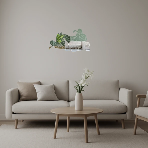 Doğal Çiçek Motifli Duvar Sanatı ürün görseli