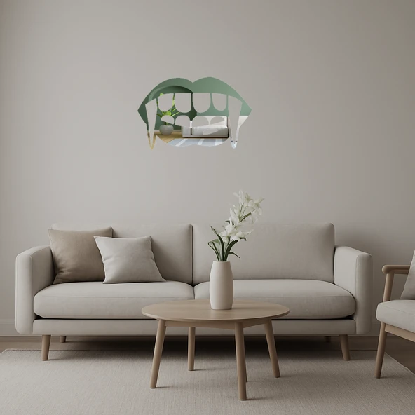 Gotik Tarz Vampir Dişleri Aynalı Tablo ürün görseli