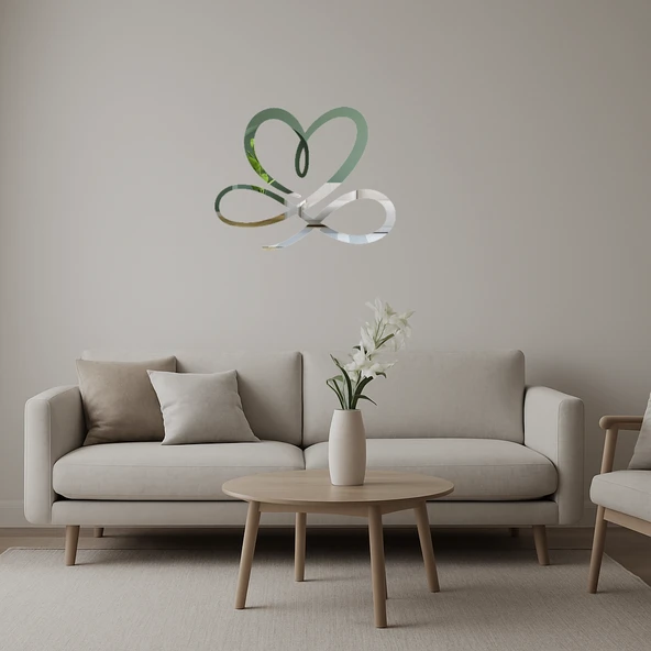 Kalp ve Sonsuzluk Dekoratif Aynalı Tablo ürün görseli