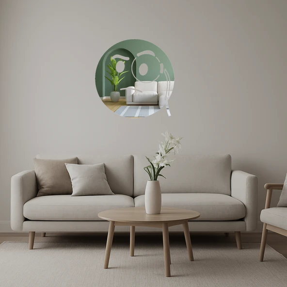 Monokl Takan Emoji Dekoratif Duvar Aynalı Tablosu ürün görseli