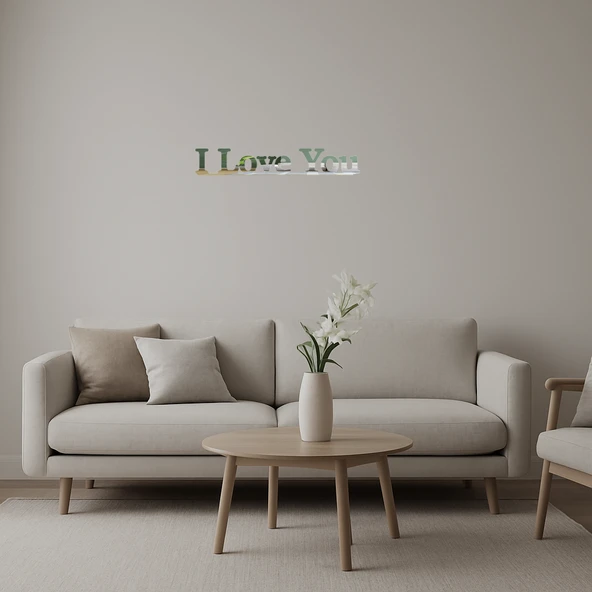 Dekoratif I Love You  Aynalı Tablo ürün görseli