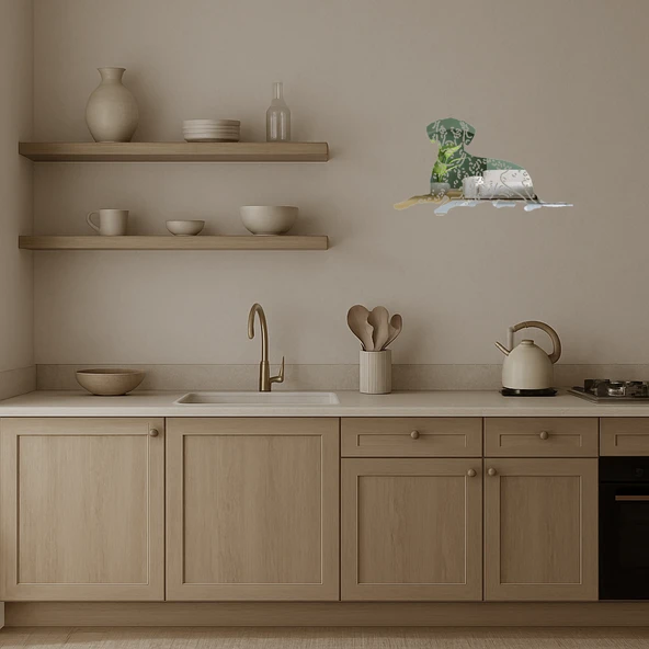 Minimalist Köpek Temalı Duvar Sanatı - Resim 3
