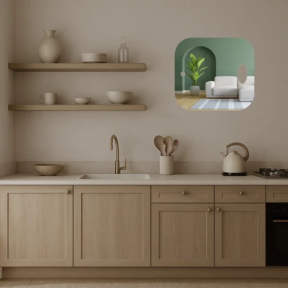 Vintage Dokunuşlar Dekoratif Aynalı Tablo - Resim 3