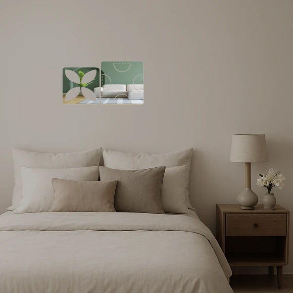 Minimalist Doğa  Aynalı Tablo - Resim 3