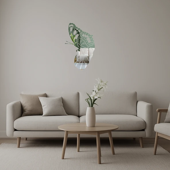 Modern Kelebek Aynalı Tablo ürün görseli