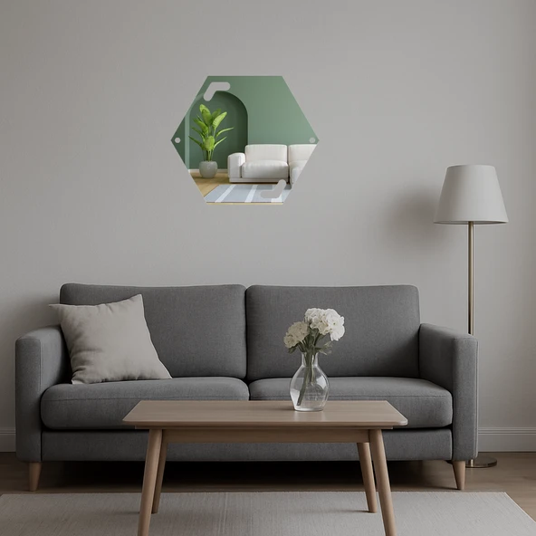 Romantik Dokunuşlar Dekoratif Aynalı Tablo - Resim 5