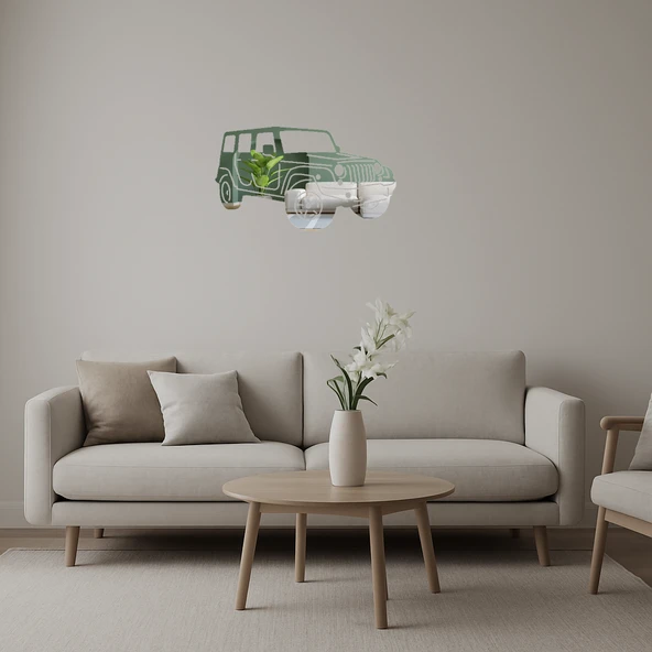 Jeep Sanat Baskılı  Dekoratif Aynalı Tablo ürün görseli