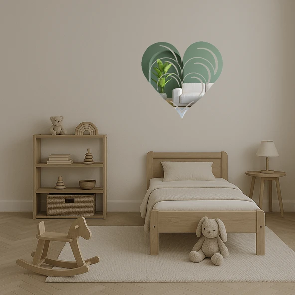 Zarif Kalpler Desenli İç Mekan Aynalı Tablo - Resim 4