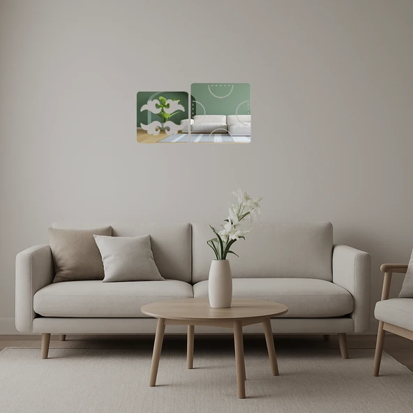 Geometrik Sanat İç Mekan Dekoratif Aynalı Tablo ürün görseli