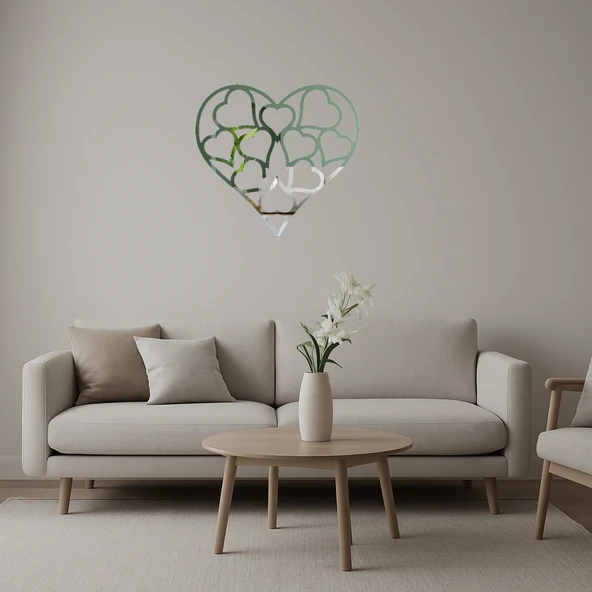 Romantik Sevgi Dolu  Aynalı Tablo ürün görseli