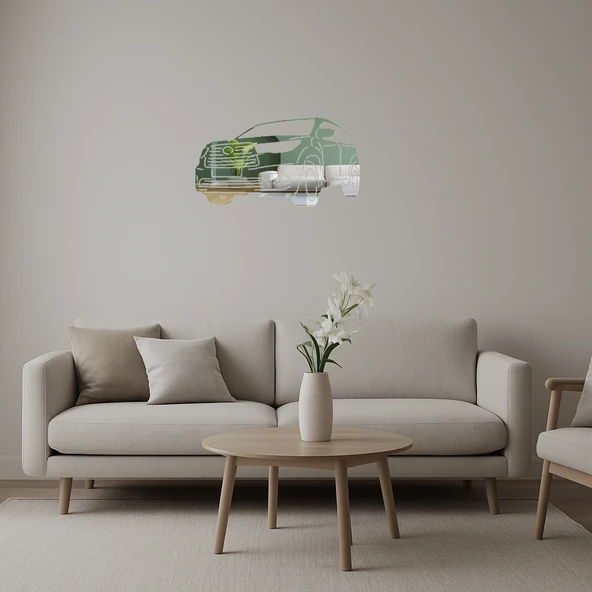 Dinamik Spor Araba Tasarımlı  Duvar Aynalı Tablosu ürün görseli