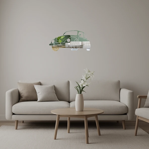 Nostaljik Muscle Car  Duvar Aynalı Tablosu ürün görseli