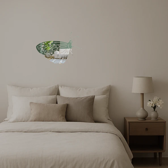 Renkli  Kelebek Duvar Dekorasyonu - Resim 2