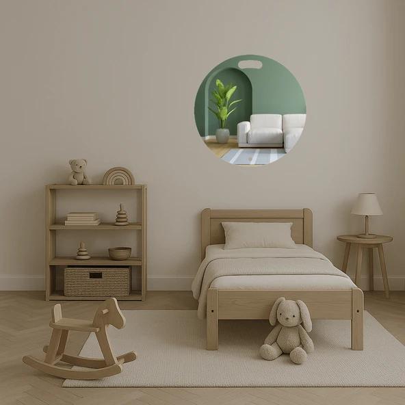 Soyut Sanat Desenli  Dekoratif Aynalı Tablo - Resim 4