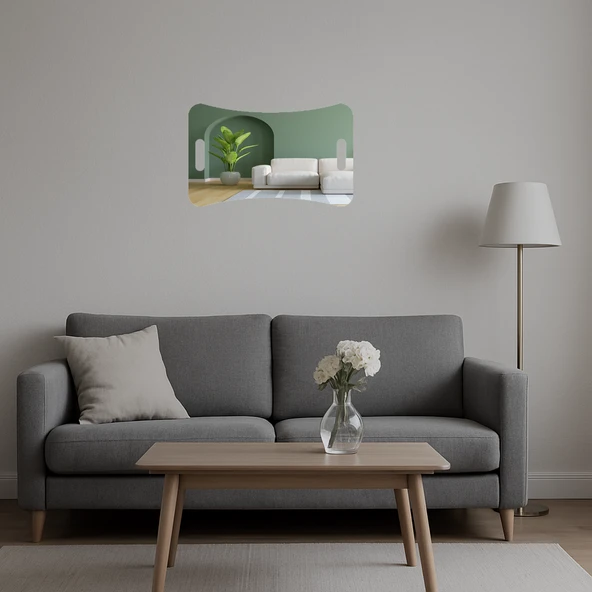 Abstrakt Renkli  Dekoratif Aynalı Tablo - Resim 5