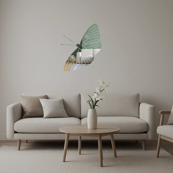 Vintage Kelebek Aynalı Tablo ürün görseli