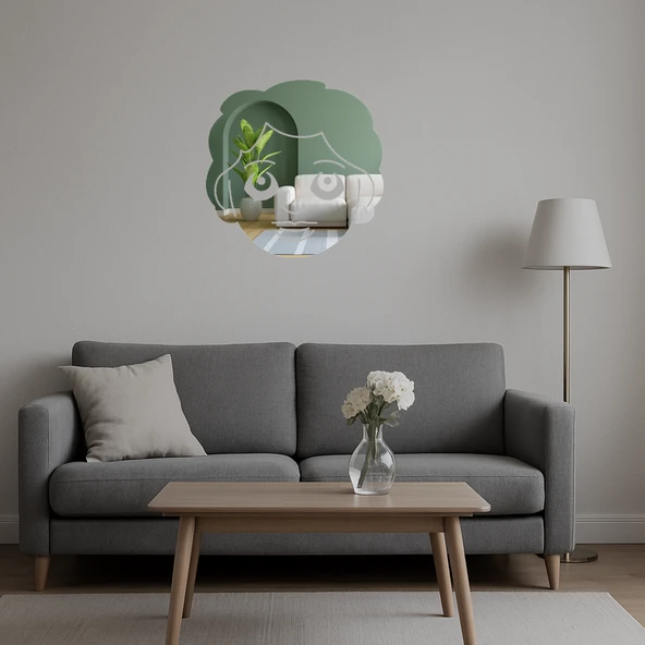 Çocuk İkonu İç Mekan Dekoratif Aynalı Tablo - Resim 5