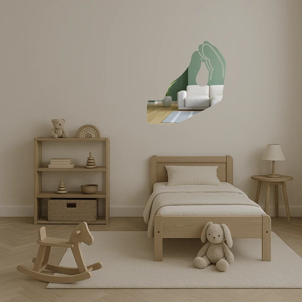 Sıkıştırılmış Parmaklar Dekoratif Aynalı Tablo - Resim 4