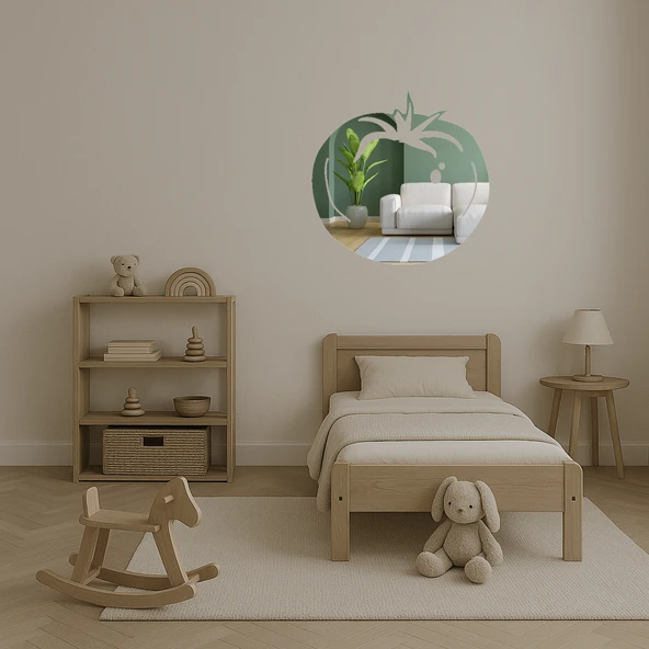 Taze Domates Motifli  Dekoratif Duvar Aynalı Tablosu - Resim 3