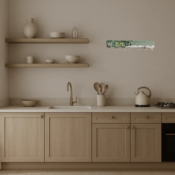 Hoş Geldiniz SMS Desenli Dekoratif  Aynalı Tablo - Resim 3