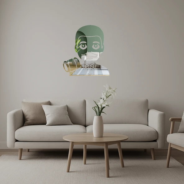 Yargıç Erkek Emoji Dekoratif Aynalı Tablo ürün görseli