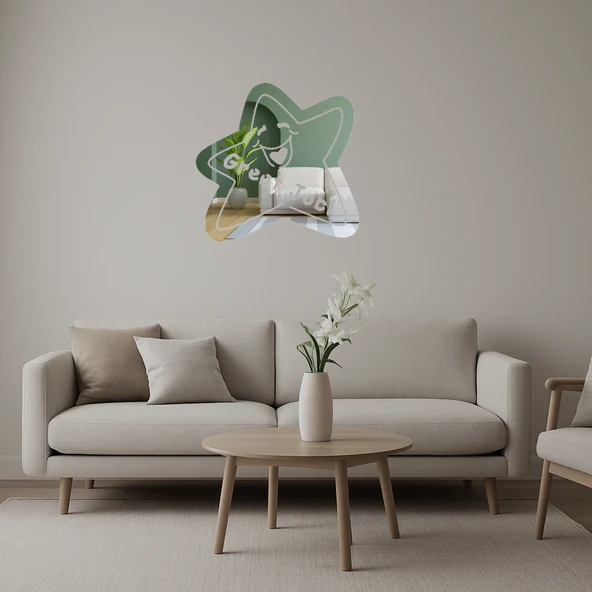 Harika İş Yıldızı İç Mekan Dekoratif Aynalı Tablo ürün görseli