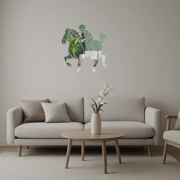 At Yarışı Emoji Dekoratif Aynalı Tablo ürün görseli