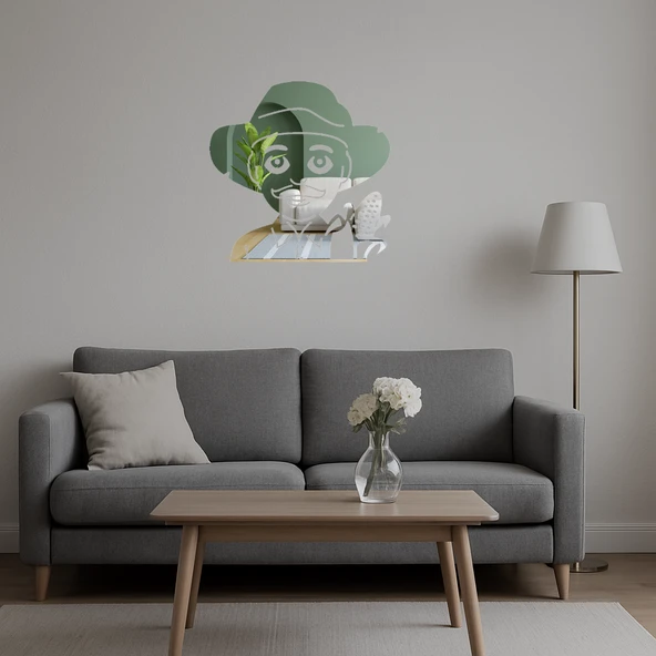 Çiftçi Adam Dekoratif Aynalı Tablo - Resim 2