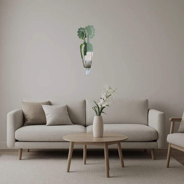 Havuç Tasarımlı Dekoratif Aynalı Tablo ürün görseli