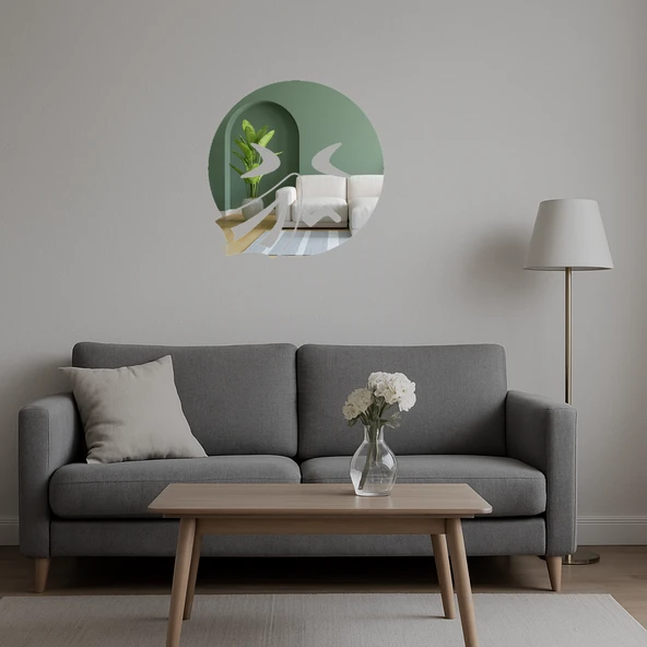 Hapşıran Yüz İfade Dekoratif Aynalı Tablo -  3mm - Resim 5