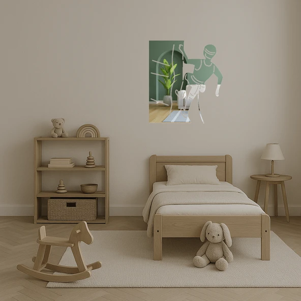 Tırmanan Adam İç Mekan Dekoratif Aynalı Tablo - Resim 4