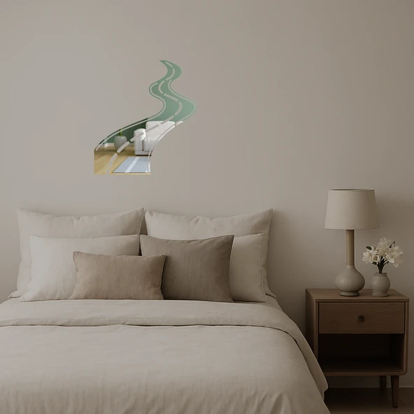 Dalgalı Yol  Sanat Aynalı Tablosu - Resim 2