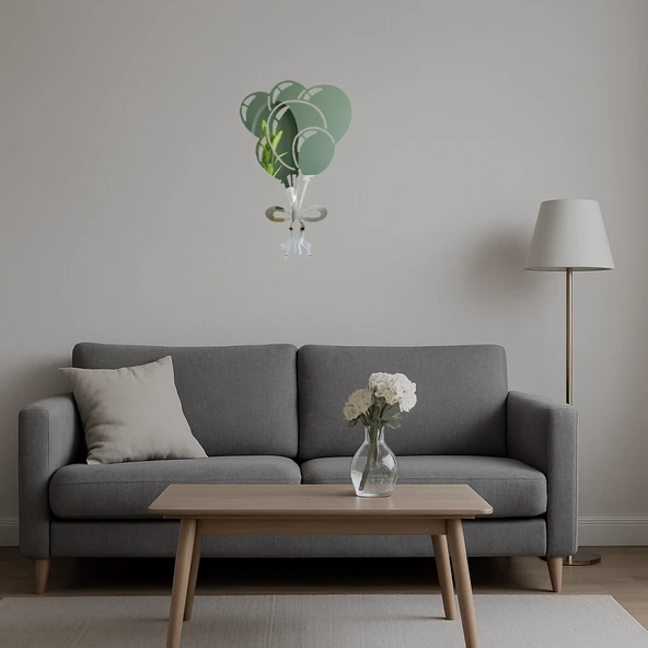 Renkli Balon Kutlaması  Dekoratif Aynalı Tablo - Resim 5