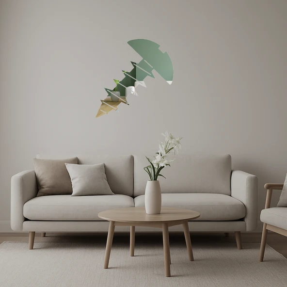 Endüstriyel  Vida Tasarımlı Dekoratif Duvar Aynalı Tablosu ürün görseli