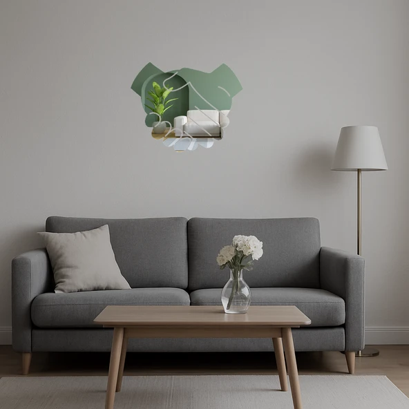 Tokalaşma Temalı Dekoratif Aynalı Tablo - Resim 5