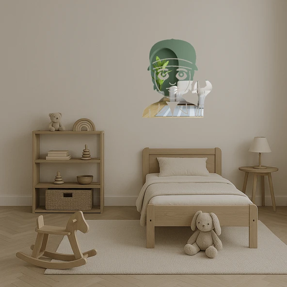 Mekanik Kadın Dekoratif Aynalı Tablo - Resim 4