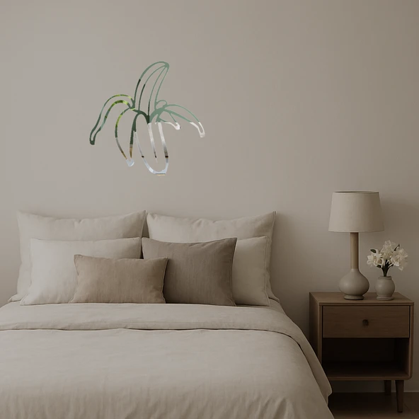 Muz Figürlü Dekoratif Aynalı Tablo - Resim 2