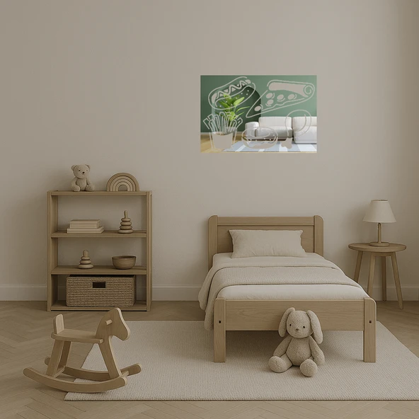 Lezzetli Fast Food Temalı  Aynalı Tablo - Resim 4