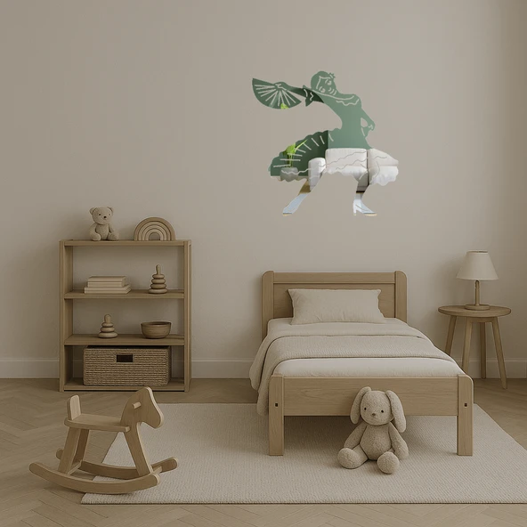 Dans Eden Emoji Kadın Dekoratif Aynalı Tablo - Resim 4