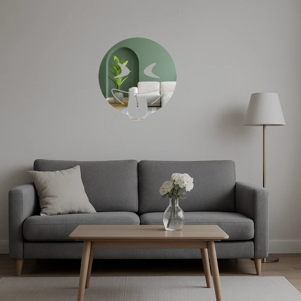 Eğlenceli Dil Çıkartan Surat  Aynalı Tablo - Resim 5