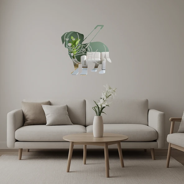 Rehber Köpek Temalı Dekoratif Aynalı Tablo ürün görseli