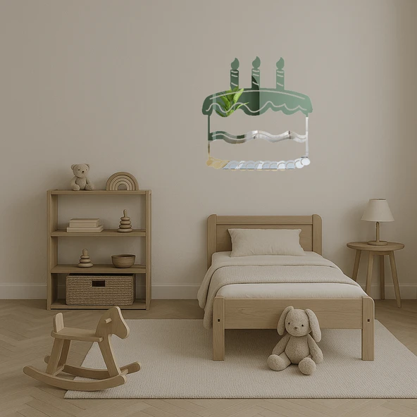 Kutlama Pastası Motifli  Dekoratif Aynalı Tablo - Resim 4