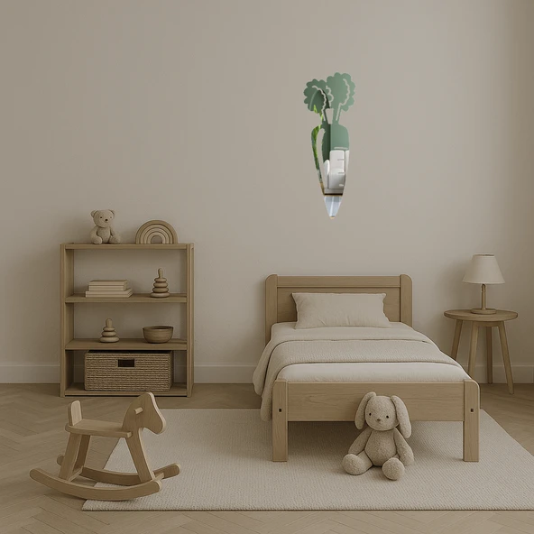 Havuç Tasarımlı Dekoratif Aynalı Tablo - Resim 4