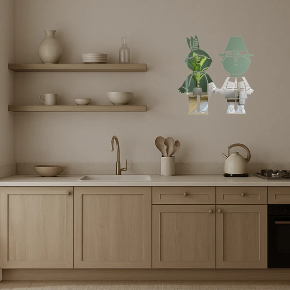 Şükran Günü Temalı Dekoratif  Aynalı Tablo - Resim 3