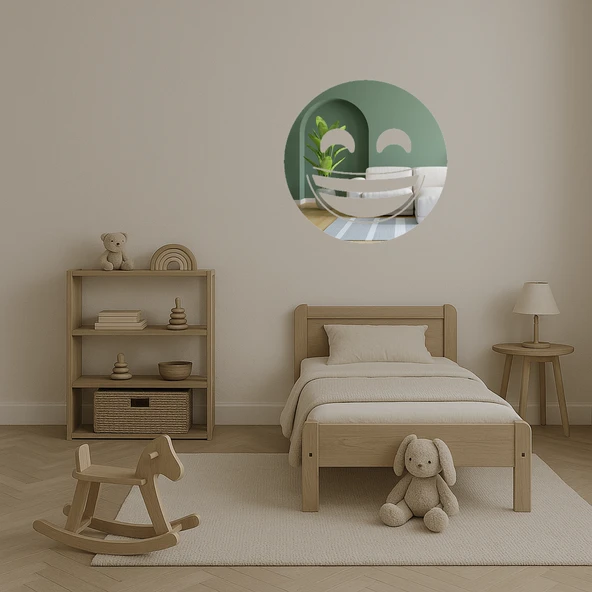 Gülümseyen Emoji Dekoratif Aynalı Tablo - Resim 4